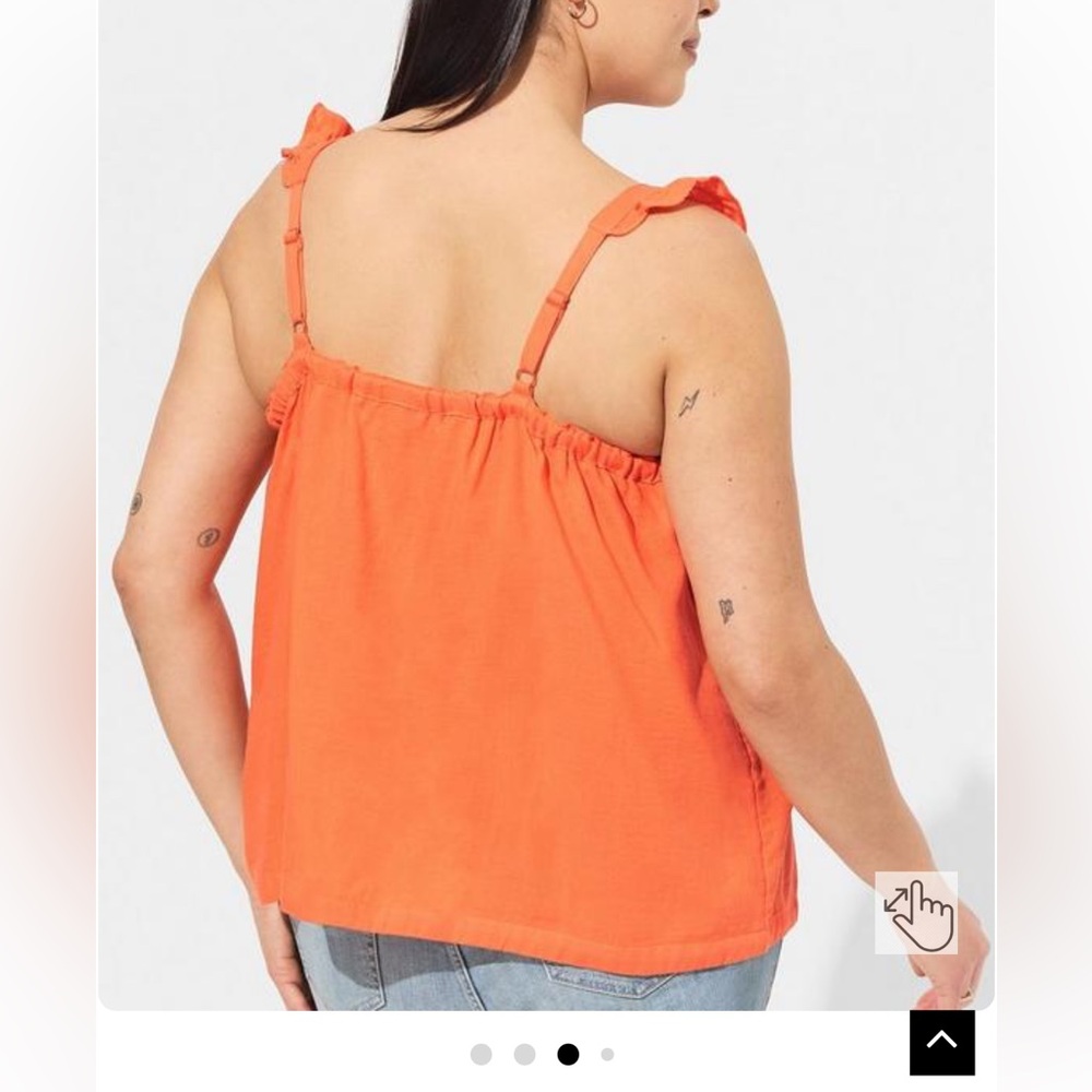 NWT Torrid Double Gauze Ruffle Button Front Tank Top Size 2x - Picture 4 of 9